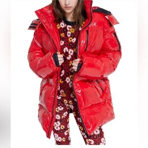 The Kooples glossy puffer Puffer Jacket size 1. NWT